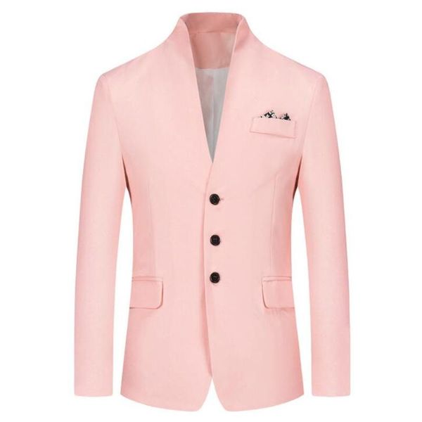 men's suits & blazers tunic suit plus size korean style fashion veste homme stylé pink slim fit clothes stand collar solid color jacket, White;black
men's suits & blazers tunic suit plus size korean style fashion veste homme stylé pink slim fit clothes stand collar solid color jacket, White;black