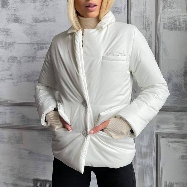 fashion slim simple turn down collar parkas women elegant single breasted coats short casual cotton jackets ladies women's, Black
fashion slim simple turn down collar parkas women elegant single breasted coats short casual cotton jackets ladies women's, Black