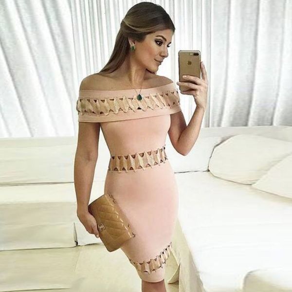 pink slash quality neck oco out bodycon rayon bandage cocktail dressed in elegant dress a0li, White
pink slash quality neck oco out bodycon rayon bandage cocktail dressed in elegant dress a0li, White