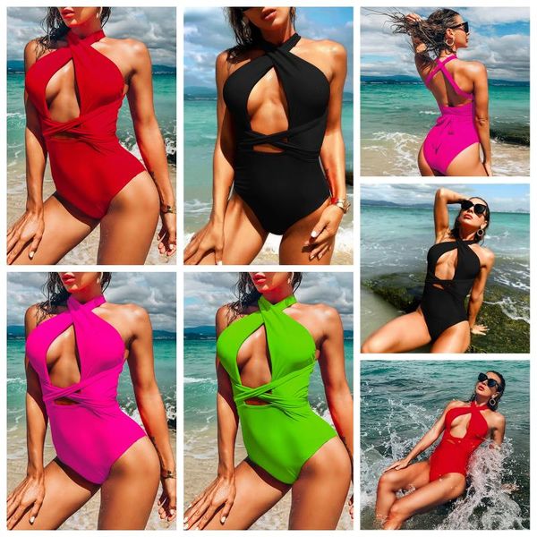 women's swimwear 2021 swimsuits solid tummy control monokini bathing suits for women, White;black
women's swimwear 2021 swimsuits solid tummy control monokini bathing suits for women, White;black