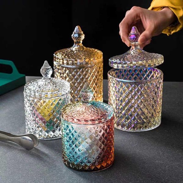 european color crystal glass storage sugar cane diamond candy box cotton swab box cotton pad household storage
european color crystal glass storage sugar cane diamond candy box cotton swab box cotton pad household storage