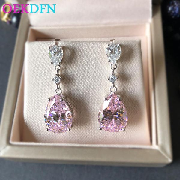 dangle & chandelier oekdfn luxury 100% 925 sterling silver drop earrings for women pink dropwater + zircon gemstone party wedding fine jewel
dangle & chandelier oekdfn luxury 100% 925 sterling silver drop earrings for women pink dropwater + zircon gemstone party wedding fine jewel