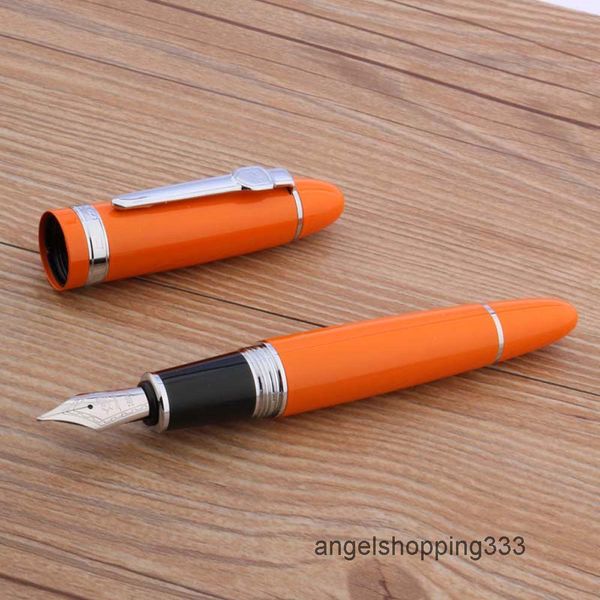 jinhao orange silver accessories screw design m penpoint pen 
jinhao orange silver accessories screw design m penpoint pen