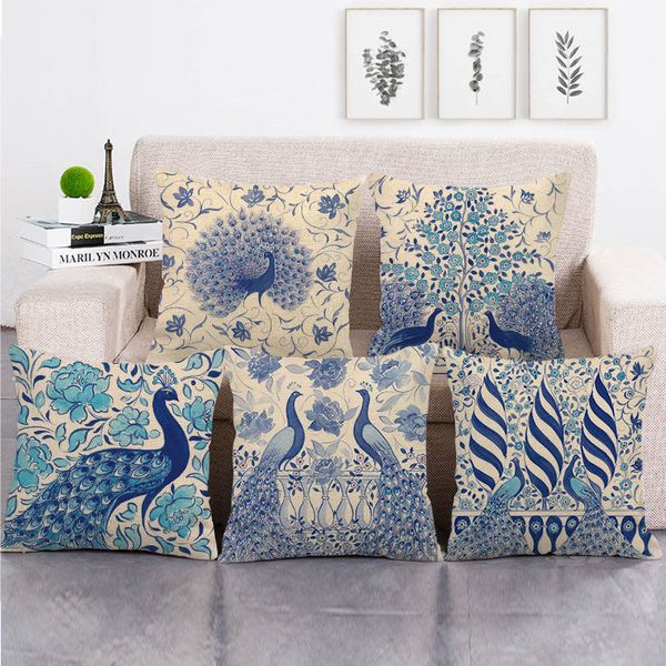45cm*45cm bule style peacock design cushion cover linen/cotton sofa and seat pillow cover decorative pillow case
45cm*45cm bule style peacock design cushion cover linen/cotton sofa and seat pillow cover decorative pillow case