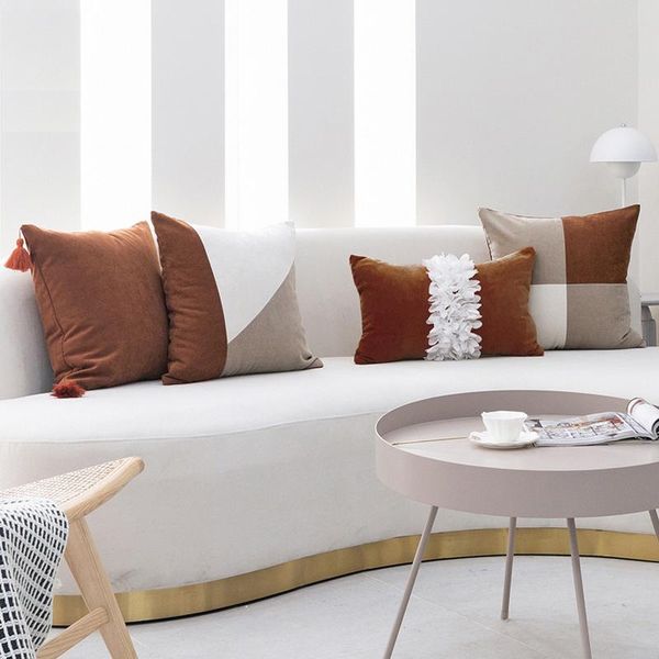cushion/decorative pillow ins brown patchwork sofa decor cushion cover thicked solid throw white flower tassels pillowcase lumbar
cushion/decorative pillow ins brown patchwork sofa decor cushion cover thicked solid throw white flower tassels pillowcase lumbar