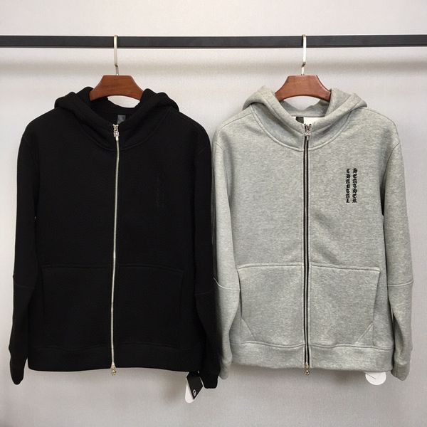 ch fce autumn winter thickened zipper cross leather label embroidered flower couple hooded men's cotton cardigan, Black
ch fce autumn winter thickened zipper cross leather label embroidered flower couple hooded men's cotton cardigan, Black