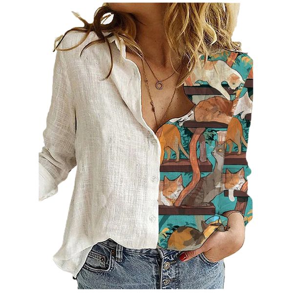 2021 new fashion pattern print ladies casual loose office long-sleeved elegant lapel shirt button oversize blouse women bmtr, White
2021 new fashion pattern print ladies casual loose office long-sleeved elegant lapel shirt button oversize blouse women bmtr, White