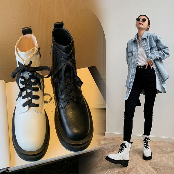 Brand Designer Women White Platform Boots 2021 New Side Zipper Cool Chunky Heels Ankle Boots for Women Cool Stylish Shoes Woman, Black
Brand Designer Women White Platform Boots 2021 New Side Zipper Cool Chunky Heels Ankle Boots for Women Cool Stylish Shoes Woman, Black