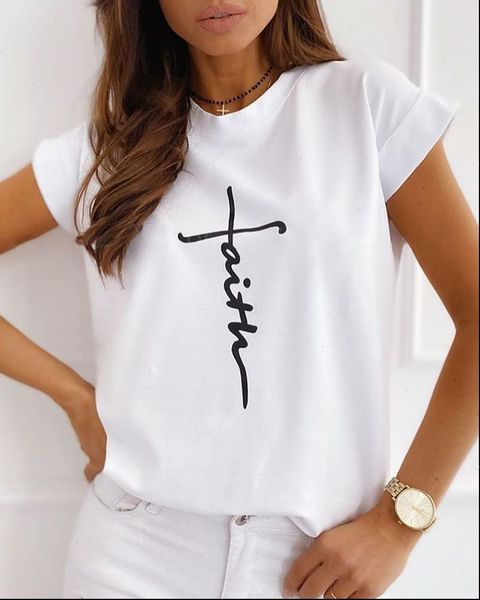women elegant casual print round table summer female casual t shirt print short casual t shirt fashion kawaii t shirt harajuku, White
women elegant casual print round table summer female casual t shirt print short casual t shirt fashion kawaii t shirt harajuku, White