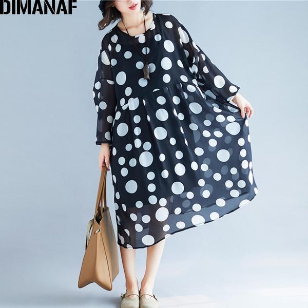 casual dresses dimanaf plus size women beach dress summer sundress chiffon female elegant lady vestidos loose dot print with lining 2021, Black;gray
casual dresses dimanaf plus size women beach dress summer sundress chiffon female elegant lady vestidos loose dot print with lining 2021, Black;gray