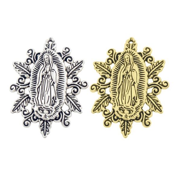 retro our lady of the holy scapular charm marÃa nuestra señora de guadalupe medal charms beads 50x37mm antique silver/gold pendant l1790, Bronze;silver
retro our lady of the holy scapular charm marÃa nuestra señora de guadalupe medal charms beads 50x37mm antique silver/gold pendant l1790, Bronze;silver