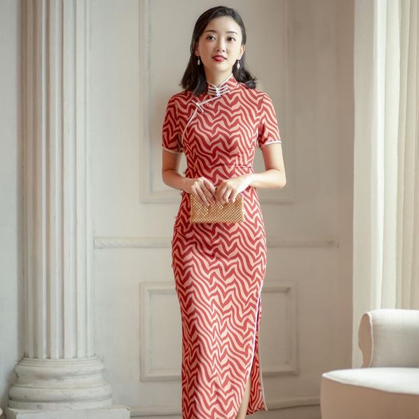 ethnic clothing yihongyan original old shanghai chinese style short sleeve cheongsam retro improved dress women's summer long, Red
ethnic clothing yihongyan original old shanghai chinese style short sleeve cheongsam retro improved dress women's summer long, Red