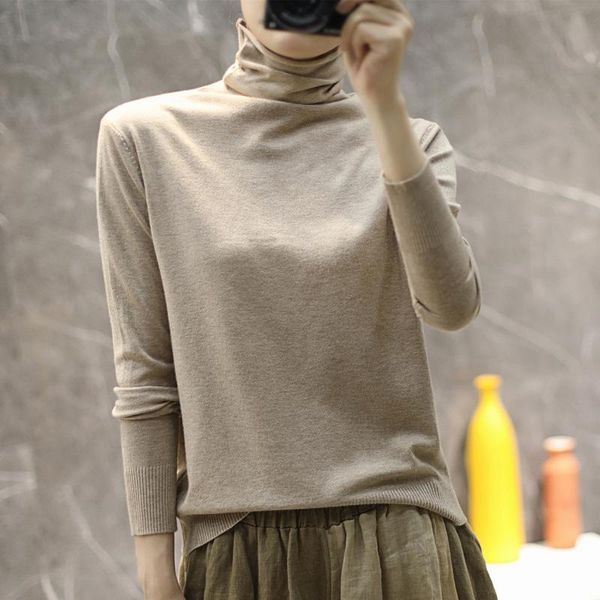 women's knits & tees 2021 autumn winter pile collar sweater backing loose long sleeve pullover solid, White 
women's knits & tees 2021 autumn winter pile collar sweater backing loose long sleeve pullover solid, White