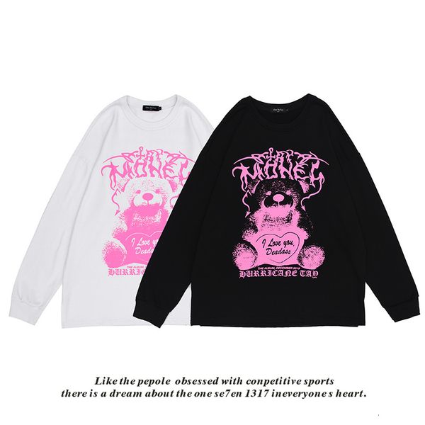 autumn and winter collarless couples street orescent bear print pullover round neck long sleeve sweater trend, Black
autumn and winter collarless couples street orescent bear print pullover round neck long sleeve sweater trend, Black