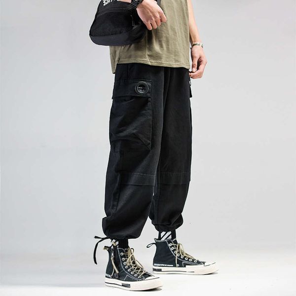 fashion brand loose large straight 9-point overalls hip hop trend versatile sports band legged wide leg men's pants, Black
fashion brand loose large straight 9-point overalls hip hop trend versatile sports band legged wide leg men's pants, Black