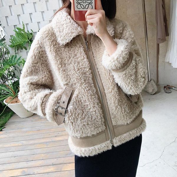 women's fur & faux 2021 women winter genuine wool real lamb sheepskin coats female turndown collar warm sheep shearing jacket outercoat, Black
women's fur & faux 2021 women winter genuine wool real lamb sheepskin coats female turndown collar warm sheep shearing jacket outercoat, Black