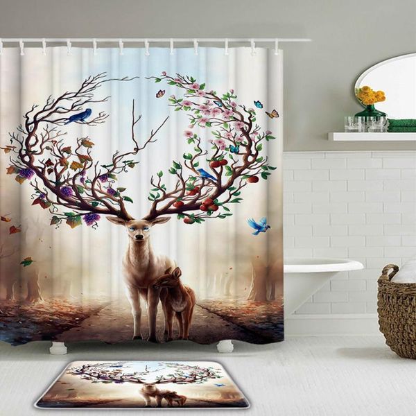 shower curtains flower birds deer waterproof curtain set elk reindeer bathroom with hooks and toilet non-slip mat bath rug
shower curtains flower birds deer waterproof curtain set elk reindeer bathroom with hooks and toilet non-slip mat bath rug