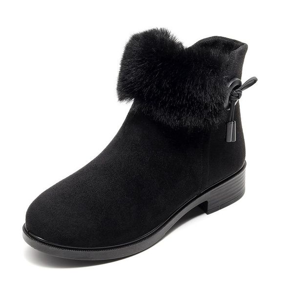 boots 2021 women's short fashion warm slope heel middle sleeve outdoor non slip side zipper cotton, Black
boots 2021 women's short fashion warm slope heel middle sleeve outdoor non slip side zipper cotton, Black