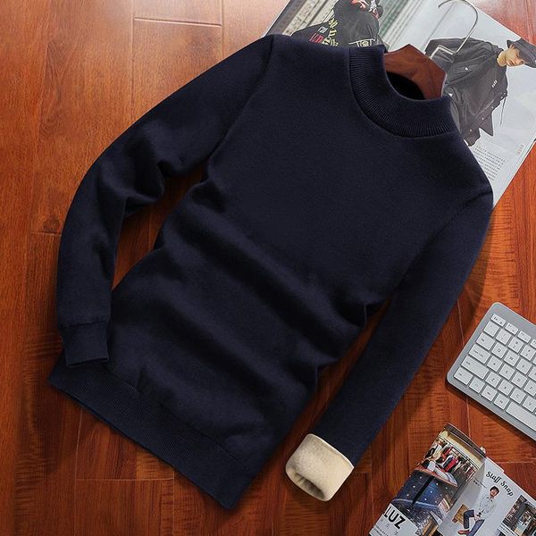 men's sweaters winter mock neck pullover sweater solid color all-match bottoming shirt with warmth slim knitted plus velvet, White;black
men's sweaters winter mock neck pullover sweater solid color all-match bottoming shirt with warmth slim knitted plus velvet, White;black
