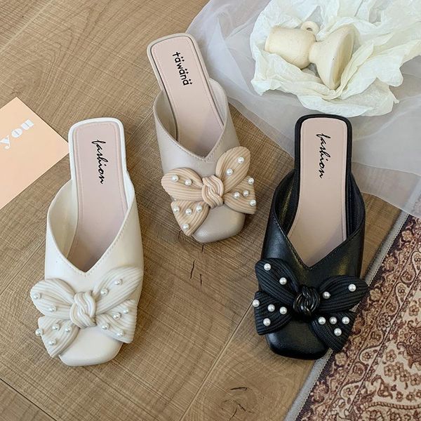 slippers butterfly-knot mules for women 2021 shoes female cover toe string bead low slides fashion square luxury rome hoof h, Black
slippers butterfly-knot mules for women 2021 shoes female cover toe string bead low slides fashion square luxury rome hoof h, Black