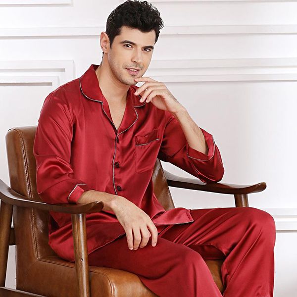 men's sleepwear luxury 100% mulberry silk pajamas sets mens solid color cardigan buttons long sleeve pants home pyjamas, Black;brown
men's sleepwear luxury 100% mulberry silk pajamas sets mens solid color cardigan buttons long sleeve pants home pyjamas, Black;brown