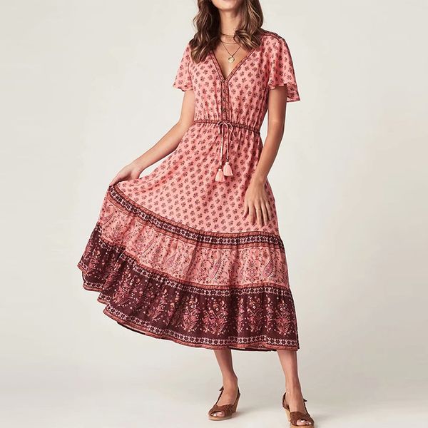 2021 new red floral print summer cotton rayon flare sleeve dress women gypsy beach dresses v neck bohemia vestidos 1bli, White
2021 new red floral print summer cotton rayon flare sleeve dress women gypsy beach dresses v neck bohemia vestidos 1bli, White