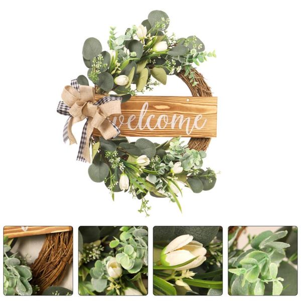 decorative flowers & wreaths 1pc simulation tulip eucalyptus leaf garland green plant wood board wreath decor
decorative flowers & wreaths 1pc simulation tulip eucalyptus leaf garland green plant wood board wreath decor