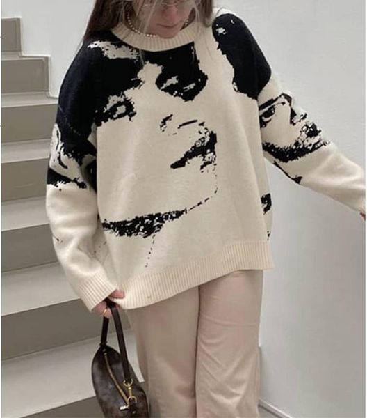 women's sweaters casual loose autumn women vintage knit jumpers aesthetic pullovers korean oversize knitwear grunge, White;black
women's sweaters casual loose autumn women vintage knit jumpers aesthetic pullovers korean oversize knitwear grunge, White;black