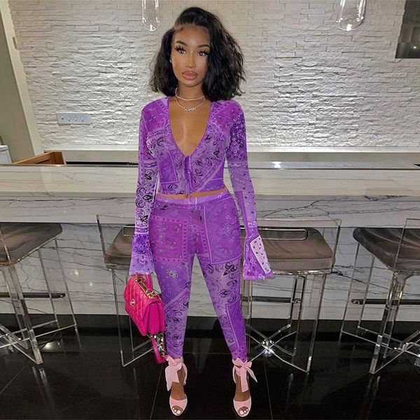 women's two piece pants mesh sheer bandana set v neck bandage crop sweatpants women fall outfits club matching sets, White
women's two piece pants mesh sheer bandana set v neck bandage crop sweatpants women fall outfits club matching sets, White