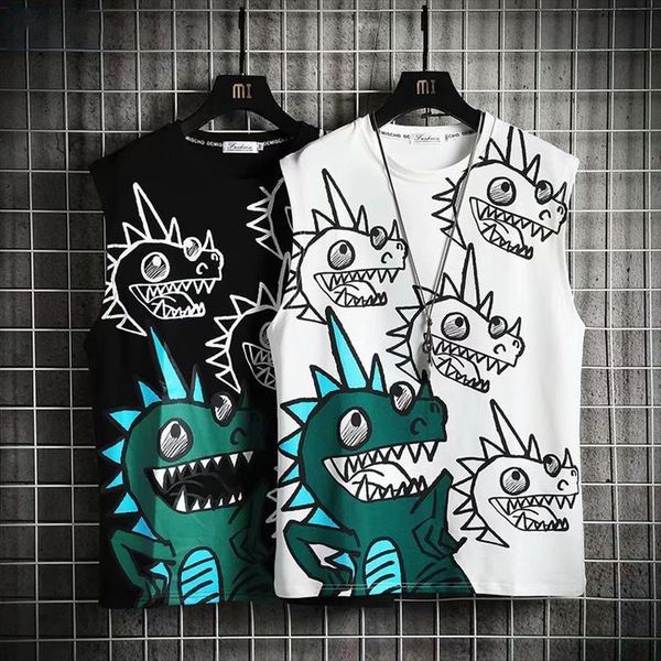 summer mens tank streetwear japan trend print dinosaur men casual clothing sweatshirt sleeveless, White;black
summer mens tank streetwear japan trend print dinosaur men casual clothing sweatshirt sleeveless, White;black