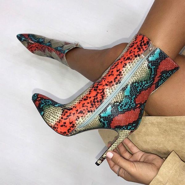 boots 2021 fashion women 11.5cm high heels fetish sock stiletto serpentine ankle scarpins prom autumn snake print shoes, Black
boots 2021 fashion women 11.5cm high heels fetish sock stiletto serpentine ankle scarpins prom autumn snake print shoes, Black