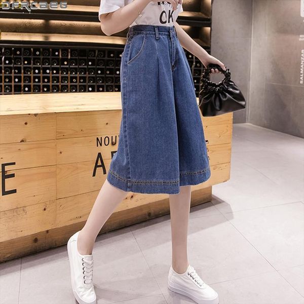 casual streetwear wide leg womens shorts denim skirt loose straight high waist short feminino plus size midi ladies jeans, White;black
casual streetwear wide leg womens shorts denim skirt loose straight high waist short feminino plus size midi ladies jeans, White;black