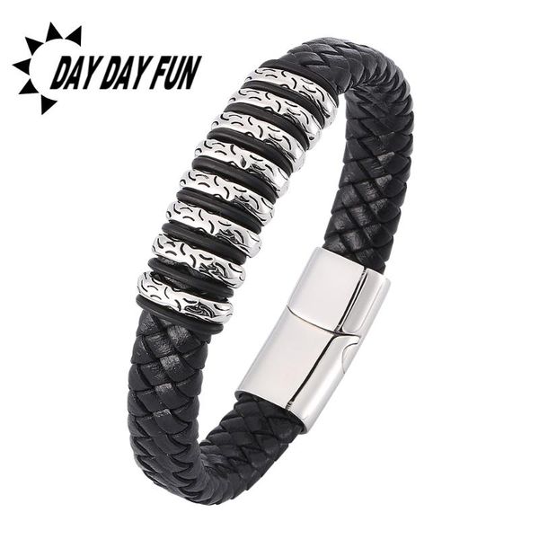 charm bracelets punk creative jewelry genuine leather bracelet men stainless steel magnetic clasp wrist band party gifts e0368, Golden;silver
charm bracelets punk creative jewelry genuine leather bracelet men stainless steel magnetic clasp wrist band party gifts e0368, Golden;silver