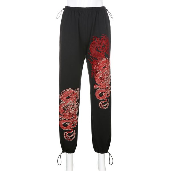 harajuku high waist loose dragon print harem pants gothic women drawstring streetwear trousers female casual pants, Black;white
harajuku high waist loose dragon print harem pants gothic women drawstring streetwear trousers female casual pants, Black;white