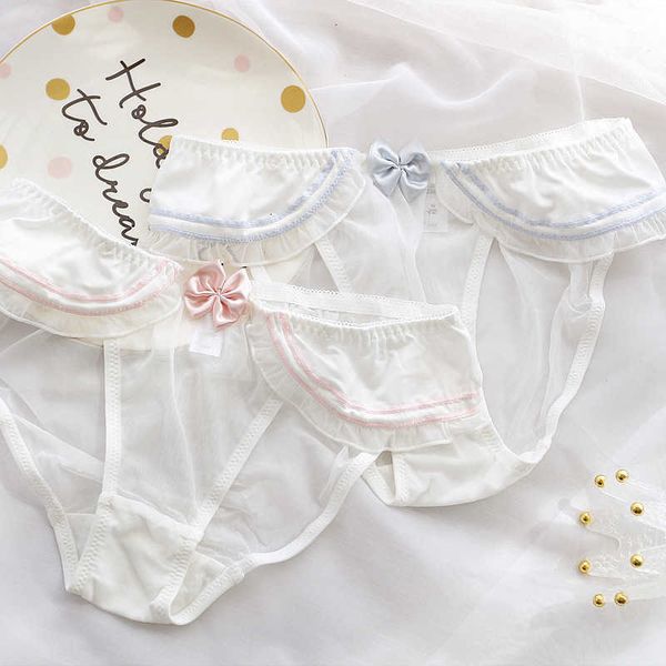 spring and summer new mesh transparent girl triangle bow white underwear two dimensional fat times, White;black
spring and summer new mesh transparent girl triangle bow white underwear two dimensional fat times, White;black