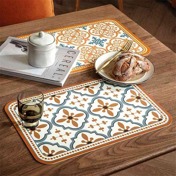 mats & pads retro romantic western table mat pu leather insulation non-slip simple placemats beautiful print placemat
mats & pads retro romantic western table mat pu leather insulation non-slip simple placemats beautiful print placemat
