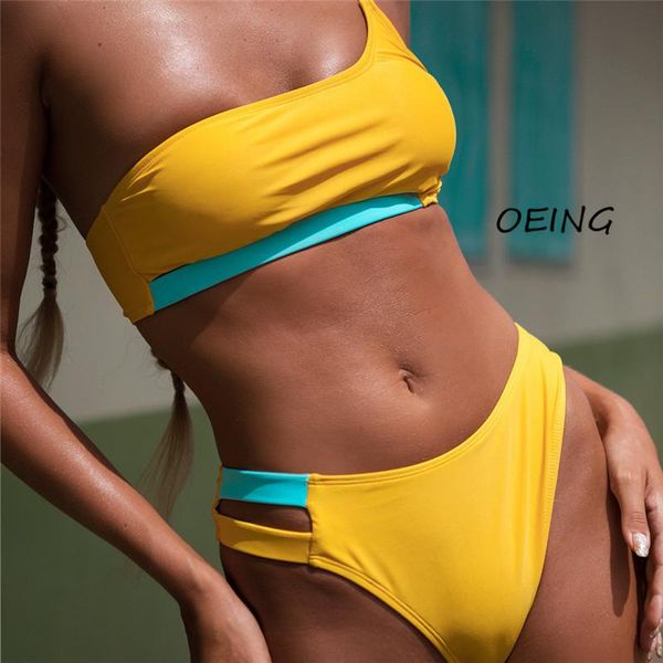 women's swimwear yellow swimsuit bathing suits woman 2021 bikini set women 2 piece string, White;black
women's swimwear yellow swimsuit bathing suits woman 2021 bikini set women 2 piece string, White;black