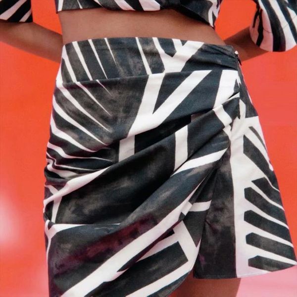 summer vintage pleated za print womens skirts asymmetry fashion street elegant mini skirt clothing, Black
summer vintage pleated za print womens skirts asymmetry fashion street elegant mini skirt clothing, Black