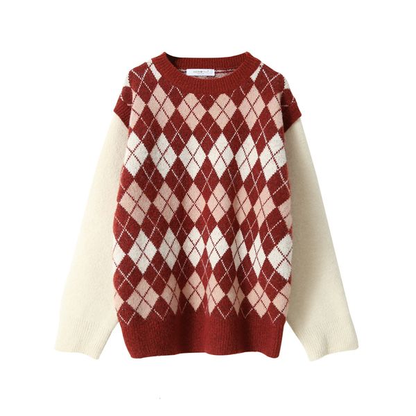retro diamond sweater women's clothes winter 2021 new loose pullover stitching fake two-piece sweaters long-sleeved warm 13lp, White;black
retro diamond sweater women's clothes winter 2021 new loose pullover stitching fake two-piece sweaters long-sleeved warm 13lp, White;black