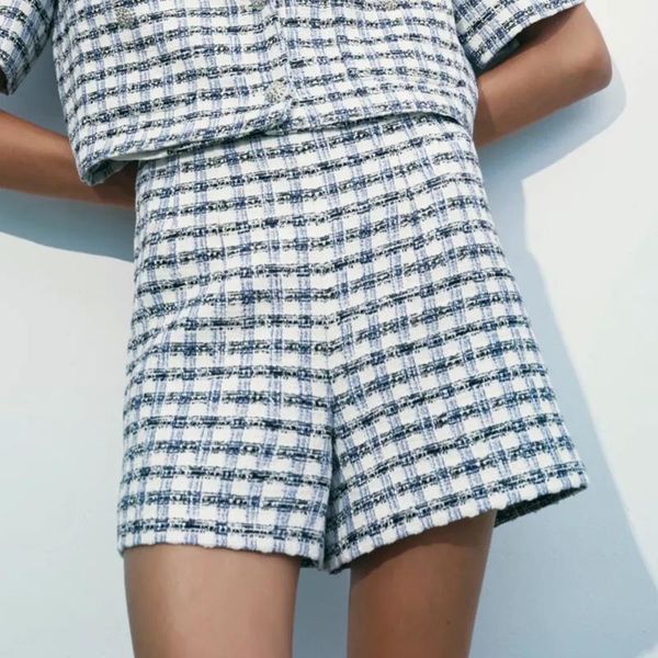 women's shorts 2021 women summer high-waisted texture plaid office elegant chic clothing korean mini, White;black
women's shorts 2021 women summer high-waisted texture plaid office elegant chic clothing korean mini, White;black