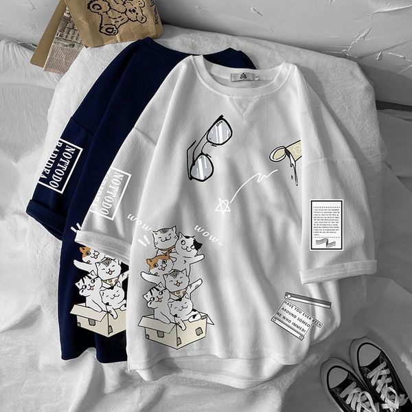 2021 new short sleeve shirt men summer quality tshirt tees classic fashion clothes plus size m-5xl o neck 4da9, White;black
2021 new short sleeve shirt men summer quality tshirt tees classic fashion clothes plus size m-5xl o neck 4da9, White;black