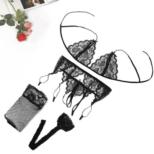 bras 4pcs black lingerie feminina g-string and transparent lace push up bra set underwear for women temptation lenceria, Red;black
bras 4pcs black lingerie feminina g-string and transparent lace push up bra set underwear for women temptation lenceria, Red;black