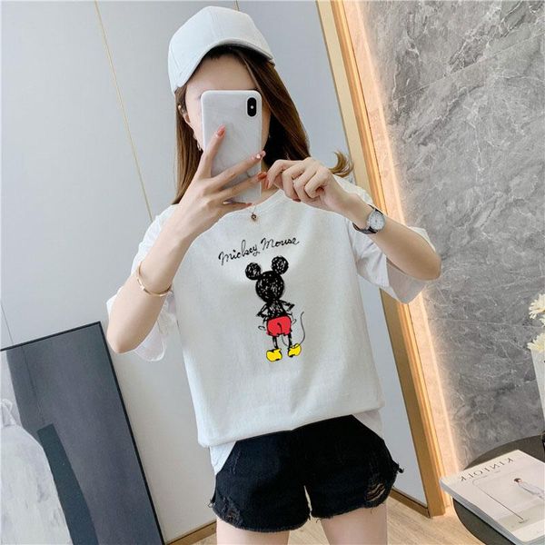 women's t-shirt limiguyue 100% cotton short sleeve women tees oversize korean cartoon print tshirts summer plus size harajuku k1838, White
women's t-shirt limiguyue 100% cotton short sleeve women tees oversize korean cartoon print tshirts summer plus size harajuku k1838, White