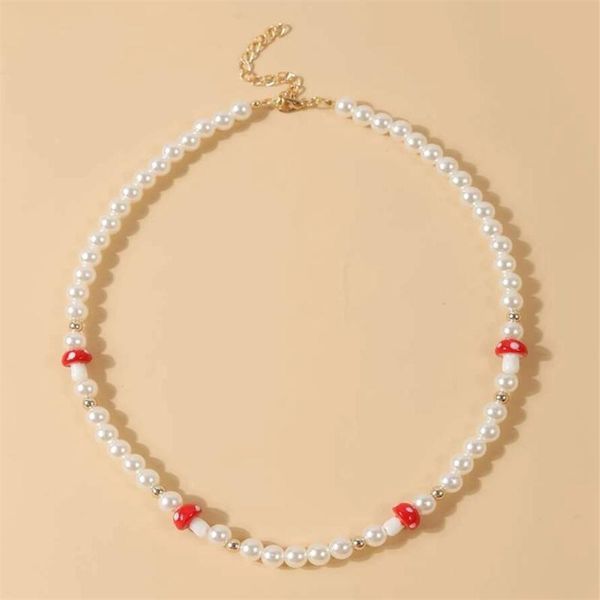chains 2021 bohemian pearl handmade ladies fashion multicolor mushroom pendant necklace jewelry gift collar perlas, Silver
chains 2021 bohemian pearl handmade ladies fashion multicolor mushroom pendant necklace jewelry gift collar perlas, Silver