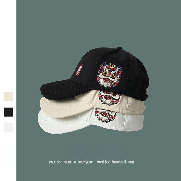 wide brim hats tide brand chinese style lion dance embroidery baseball hat female summer street soft sun protection cap for lovers male, Blue;gray
wide brim hats tide brand chinese style lion dance embroidery baseball hat female summer street soft sun protection cap for lovers male, Blue;gray