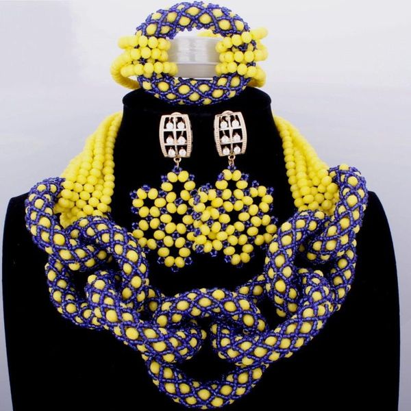 earrings & necklace beautifully royal blue and yellow crystal beads nigerian wedding african set 2021 jewelry accessories, Silver
earrings & necklace beautifully royal blue and yellow crystal beads nigerian wedding african set 2021 jewelry accessories, Silver