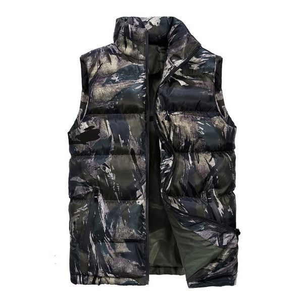 men's vests men's fashion winter vest camouflage waistcoat autumn coat sleeveless down jacket cotton plus size black, Black;white 
men's vests men's fashion winter vest camouflage waistcoat autumn coat sleeveless down jacket cotton plus size black, Black;white