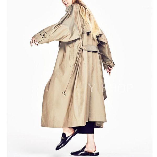 runway khaki trench coat women long belt korean spring and autumn 2019 new british windbreaker extra long fall maxi coat1, Tan;black
runway khaki trench coat women long belt korean spring and autumn 2019 new british windbreaker extra long fall maxi coat1, Tan;black