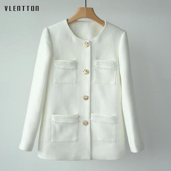 women's jackets spring elegant office lady wool tweed coats single breasted o-neck long sleeve slim female jacket white black outerwear, Black;brown
women's jackets spring elegant office lady wool tweed coats single breasted o-neck long sleeve slim female jacket white black outerwear, Black;brown