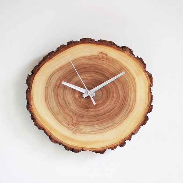 wall clocks creative solid wood annual ring clock mute simple natural modern design
wall clocks creative solid wood annual ring clock mute simple natural modern design